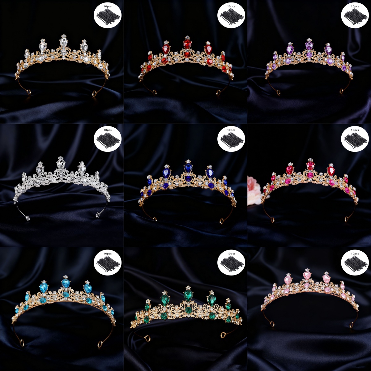 Women'S Fashion Headbands - Bridal Tiara Vintage Scroll Rhinestone Queen