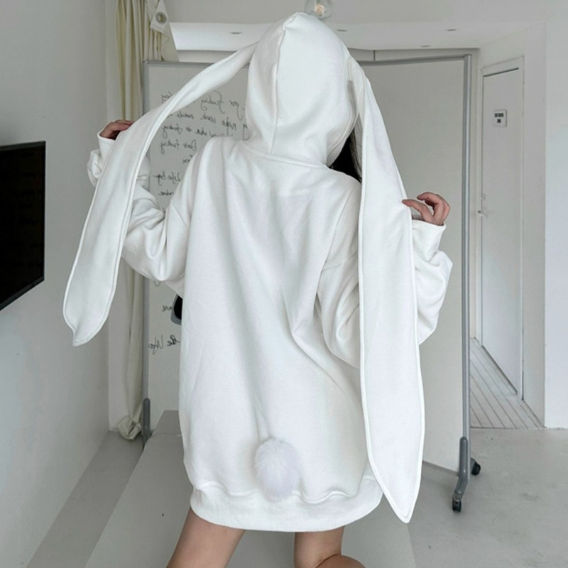 Women'S Fashion Zip Up Hoodies - 2025 Autumn Kawaii Bunny Big Extra