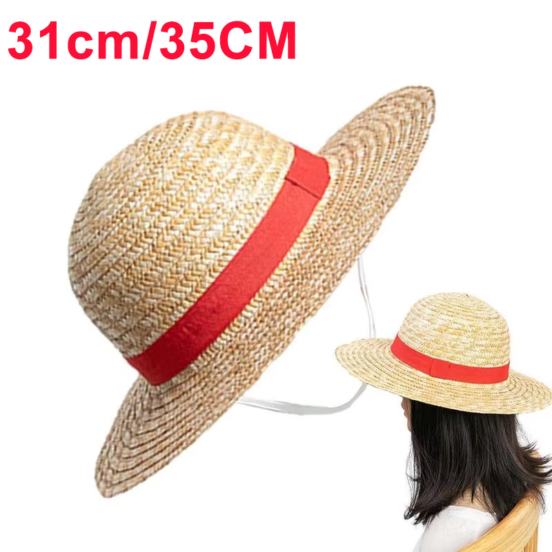 Straw Hat Summer - 31cm/35CM Anime ONE PIECE Luffy Straw