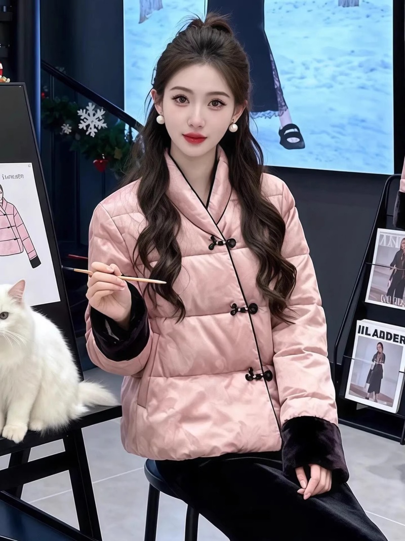 Women'S Fashion Quilted Jacket - Warm Pink Quilted Jacket for Women,