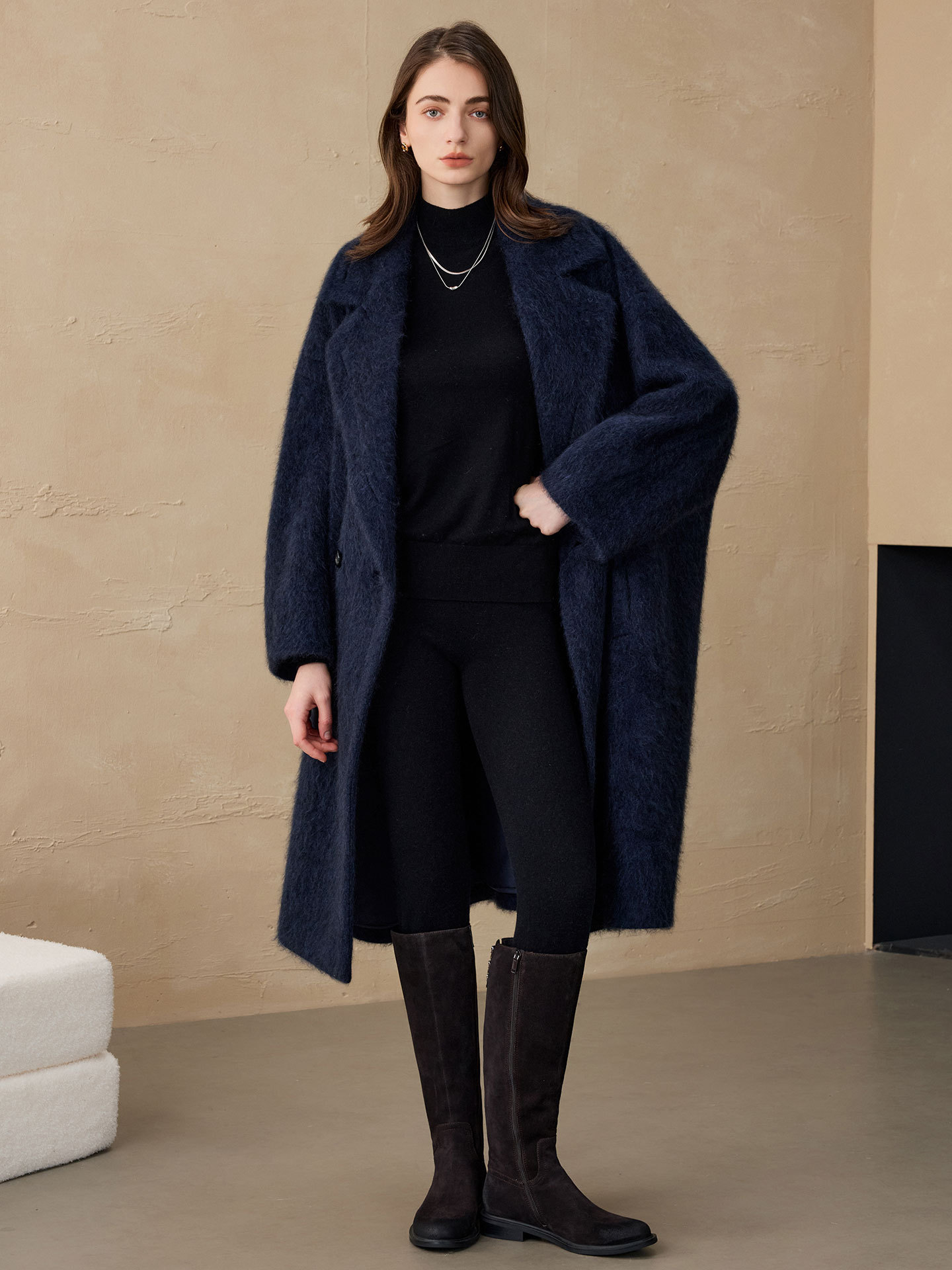 Women'S Fashion Jackets - Allingentle Women's Blazer Woolen Fashion Long