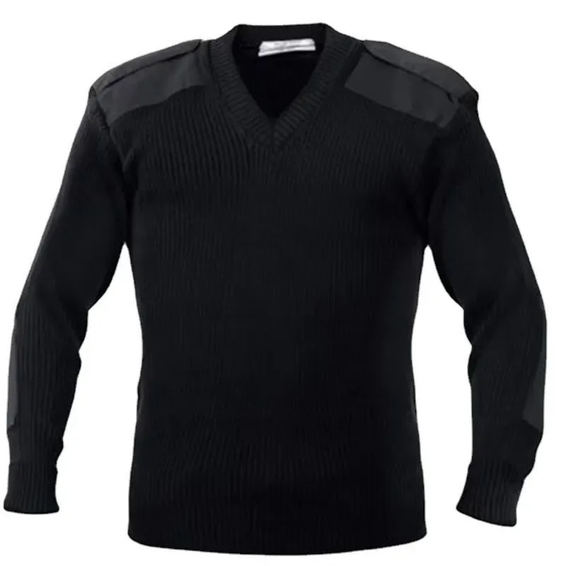 Ribbed Knit Sweater - European and American New Style Men