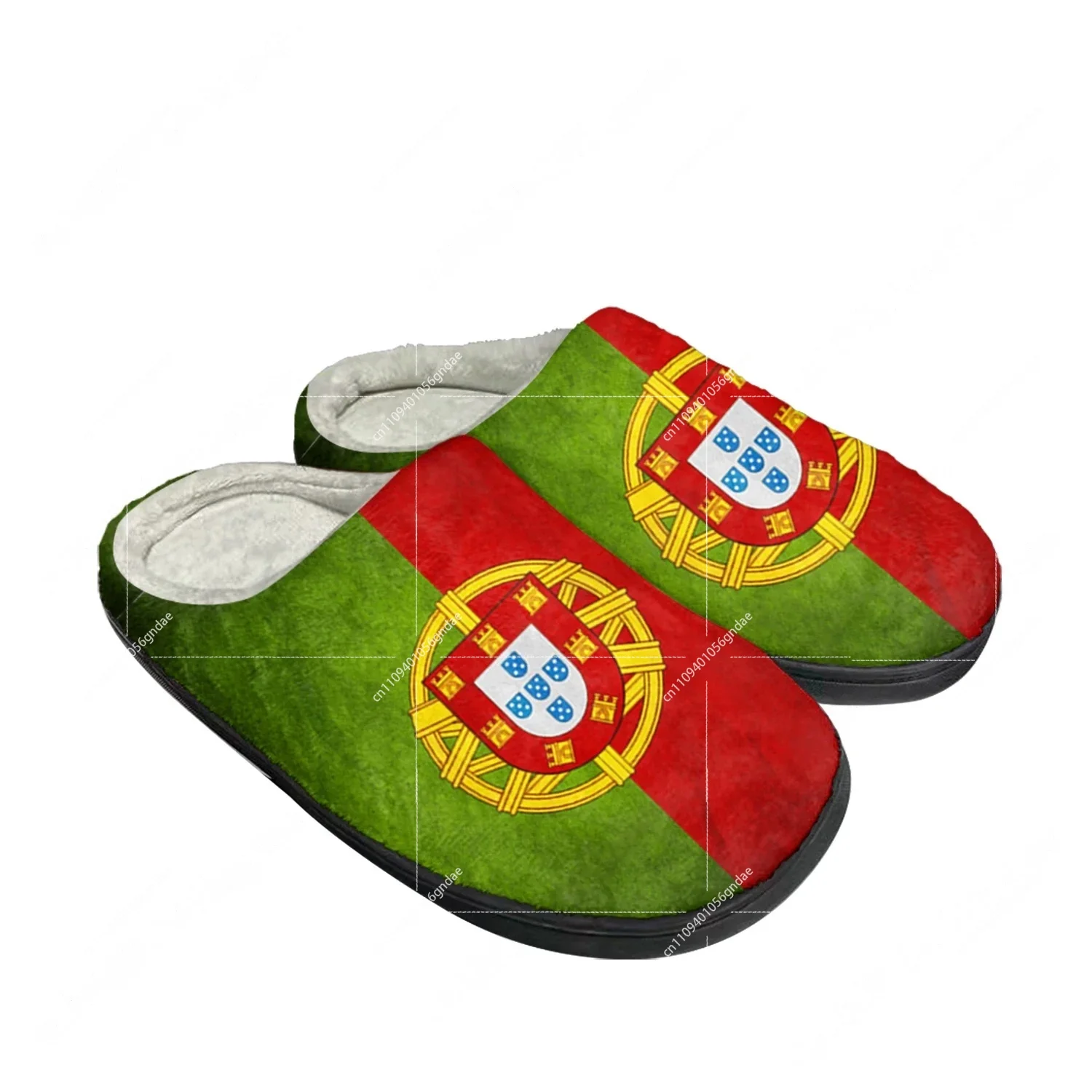 Women Fashion Drawing - Portugal Flag Home Cotton Custom Slippers