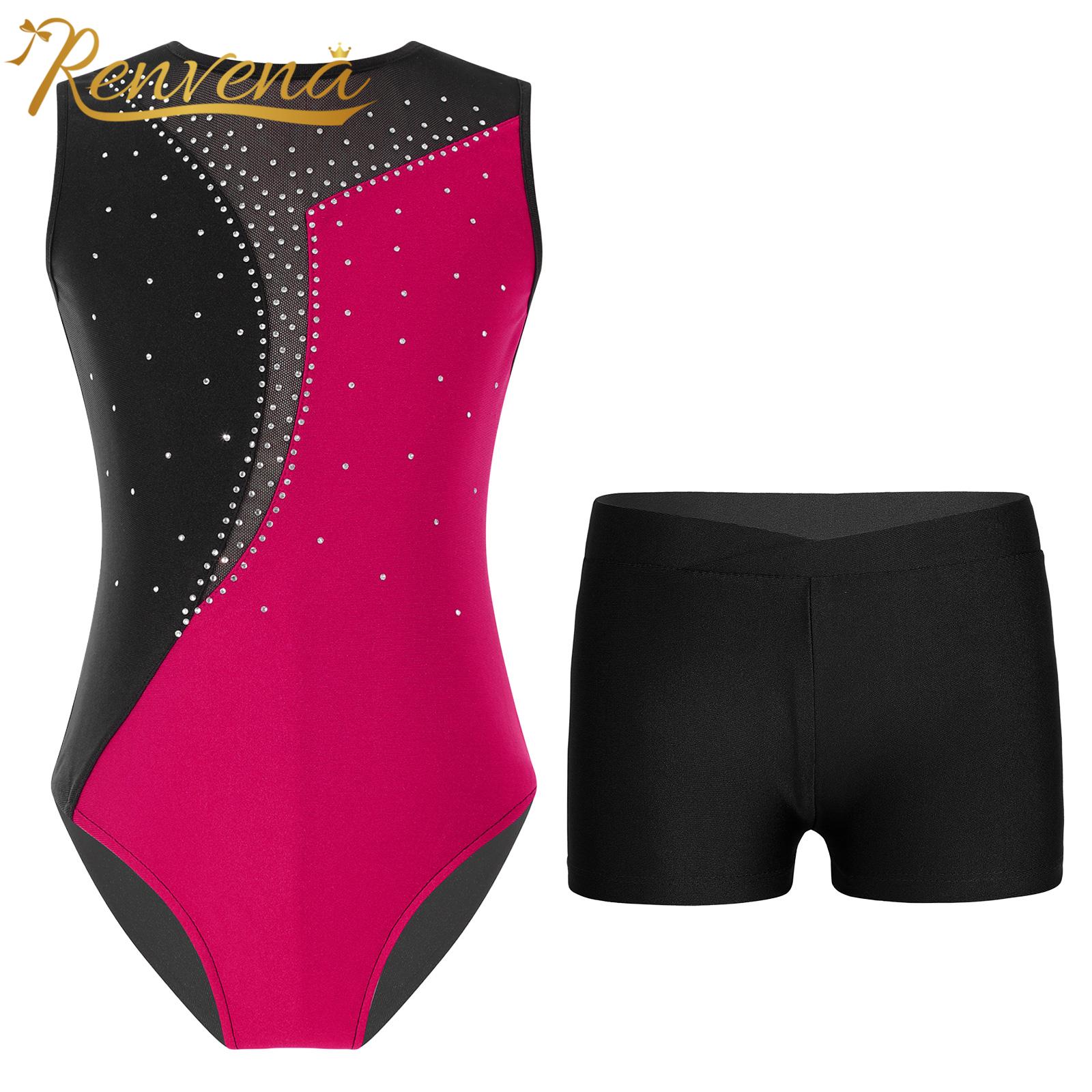 Sleeveless Jumpsuit - Kids Ballet Tutu Dance Outfits Gymnastics