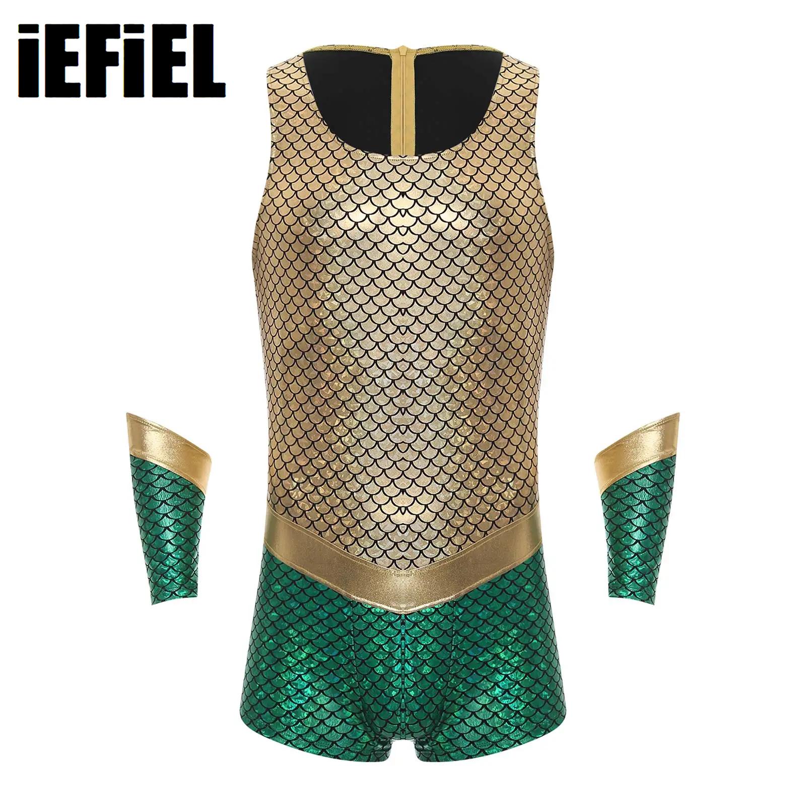 Sleeveless Jumpsuit - Mens Poseidon Sea King Cosplay Costumes