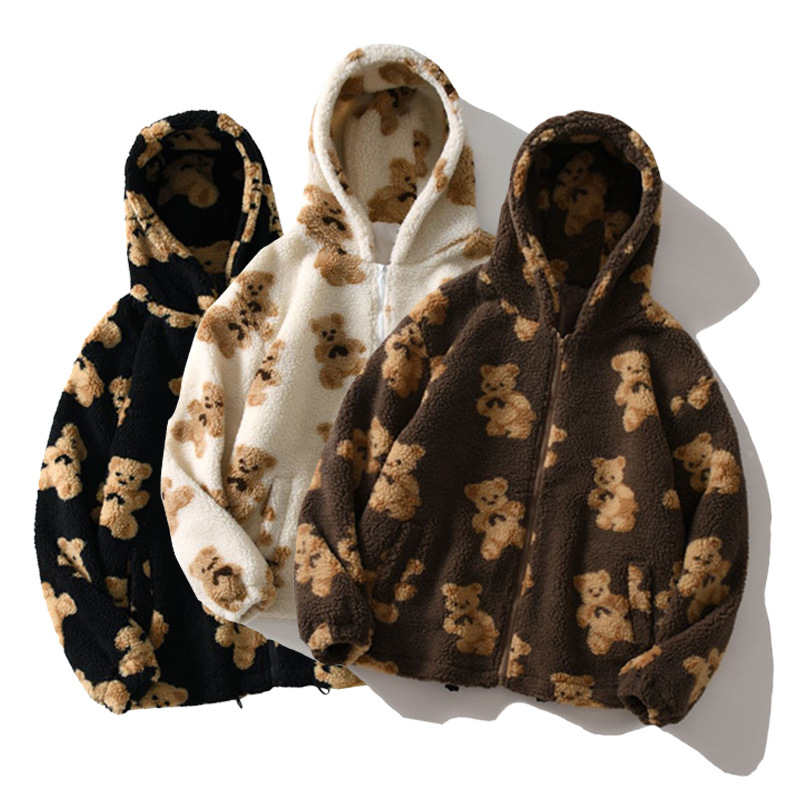Women'S Fashion Zip Up Hoodies - CGC Autumn Winter Thicken Plush Hoodies