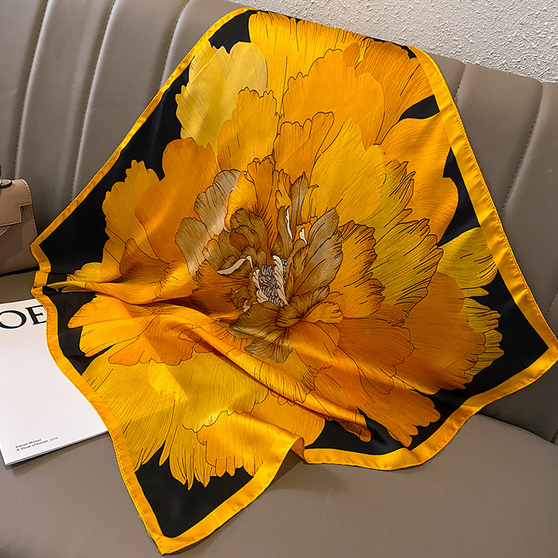 Women Fashion Necktie - Print 70cm Silk Satin Headkerchief Women