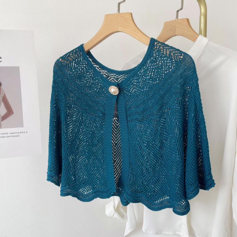 Women'S Fashion Knitwear - Women Summer Elegant Crochet Knit Cape