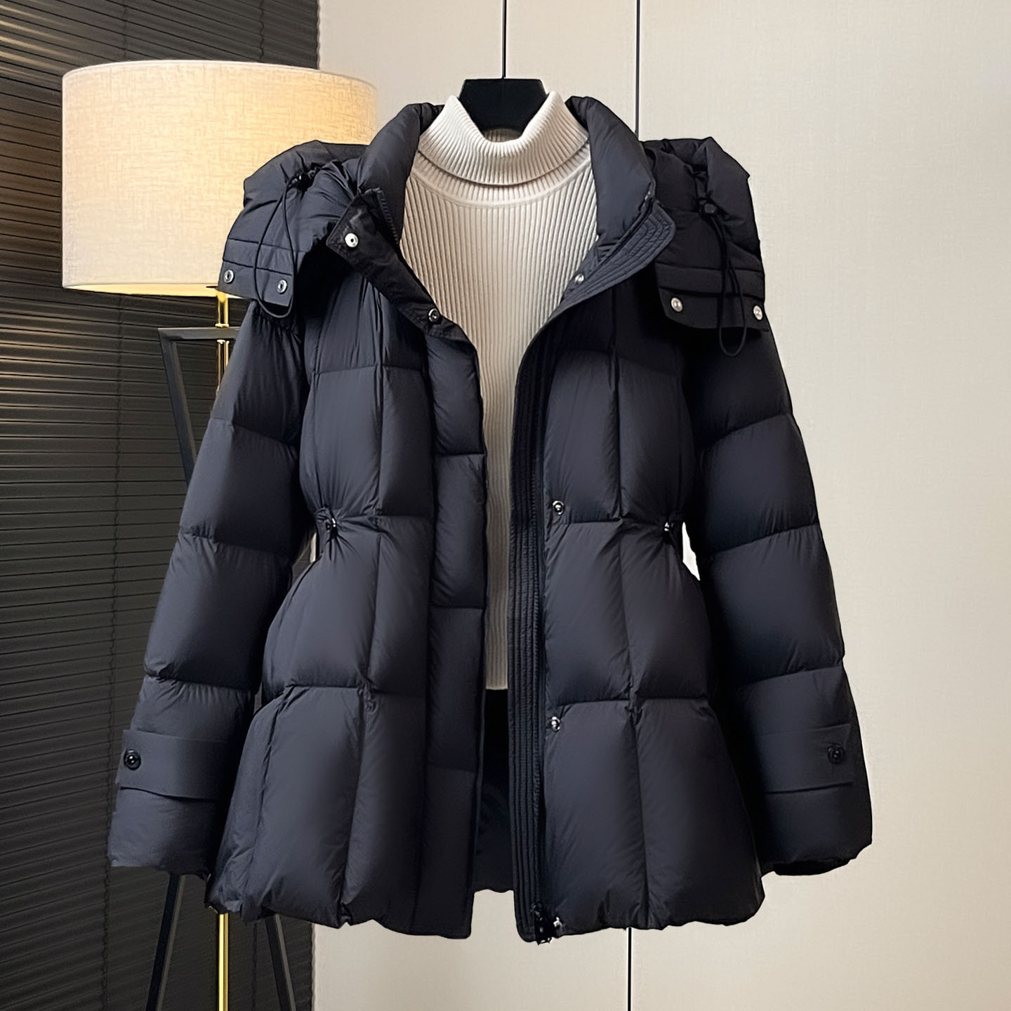 Women'S Fashion Quilted Jacket - Women's A-line Hooded Down Jacket Winter
