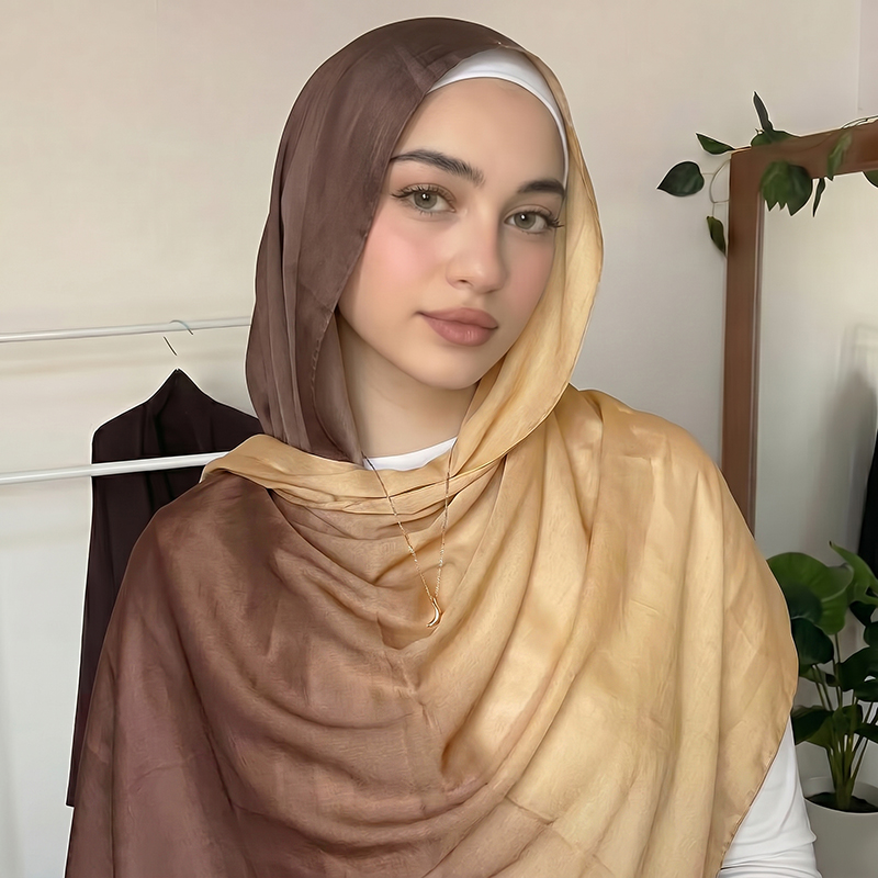 Women'S Fashion Headbands - Fashion Muslim Hijab Ombre Scarf Soft