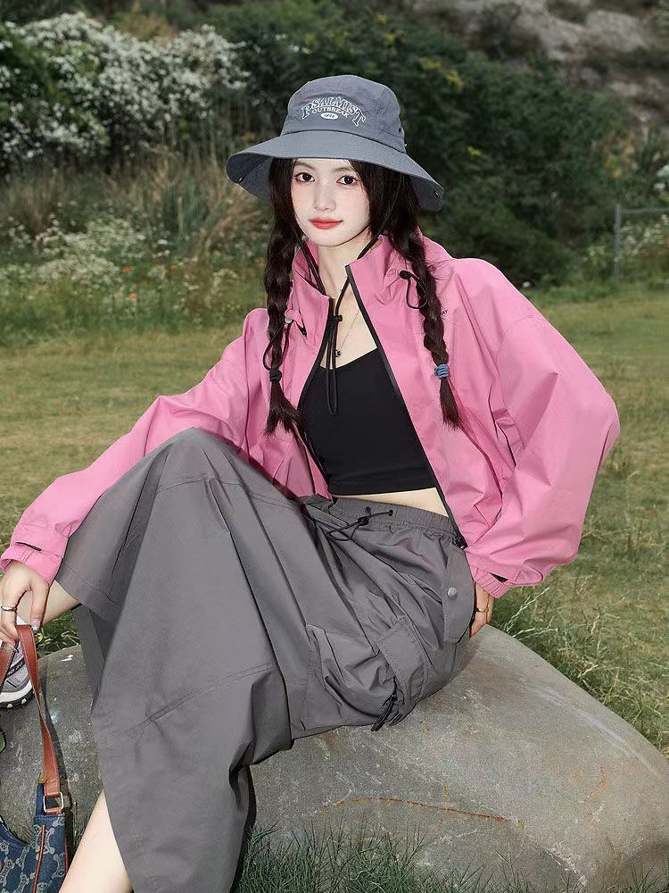 Women'S Fashion Raincoat - Trench Coat Female Womens Waterproof Raincoat