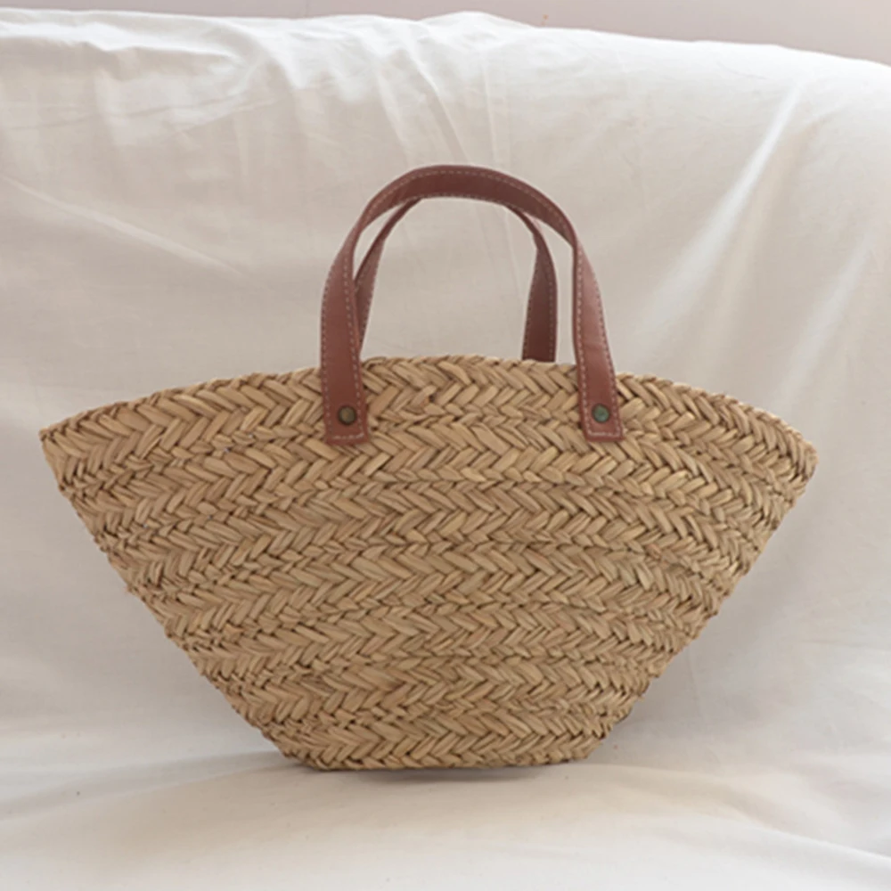 Women Fashion Drawing - Bohemian Straw Rattan Bags for Women