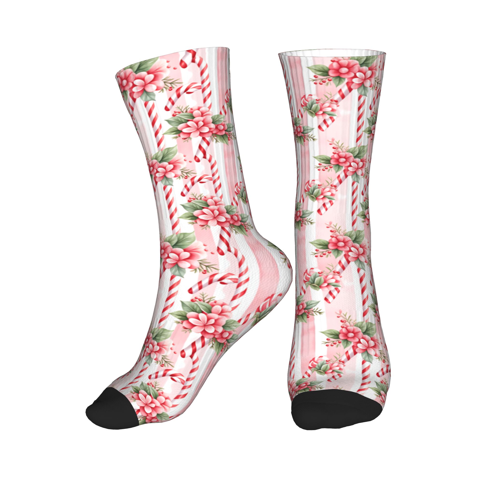 Women Fashion Youtube - Fashion Printing Vintage Pink Candy Cane