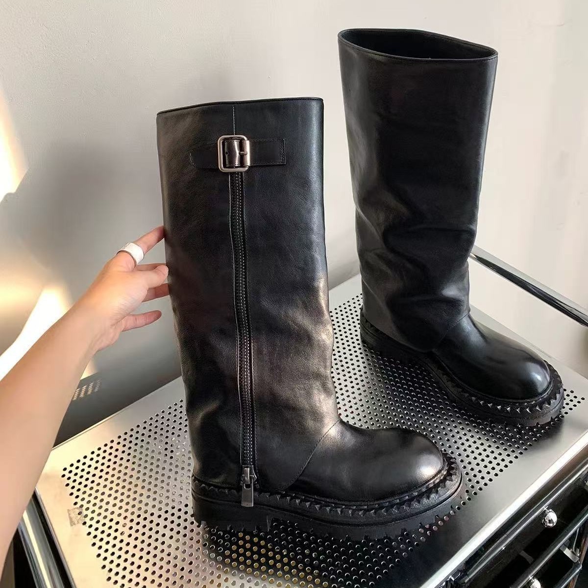 Women Fashion Youtube - Women Boots Thick Sole Height Increasing