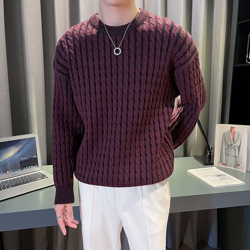 Men Thick Sweater Autumn Winte - огляд і ціна Ribbed Knit Sweater