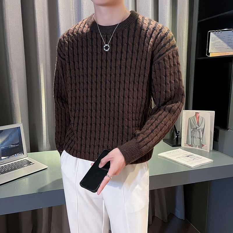 Men Thick Sweater Autumn Winte - огляд і ціна Ribbed Knit Sweater