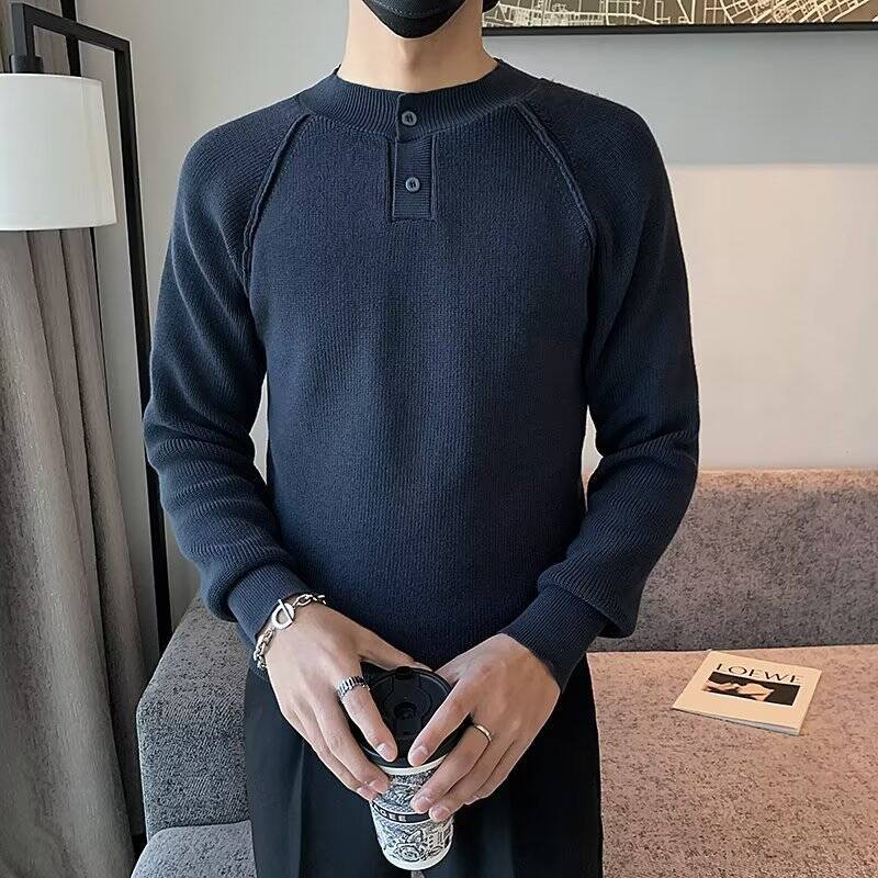 Men Thick Sweater Autumn Winte - огляд і ціна Ribbed Knit Sweater