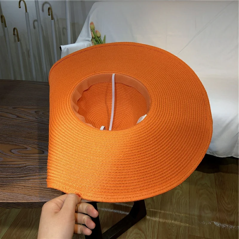 Orange straw hat 25cm super bi - огляд і ціна Straw Hat Summer