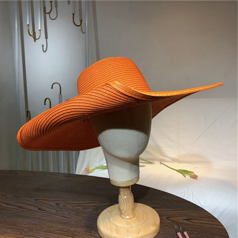 Orange straw hat 25cm super bi - огляд і ціна Straw Hat Summer