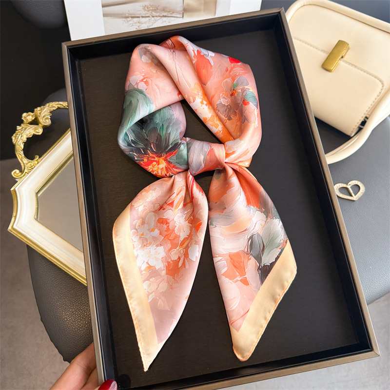 2026 New Floral Print Silk Squ - огляд і ціна Women Fashion Necktie