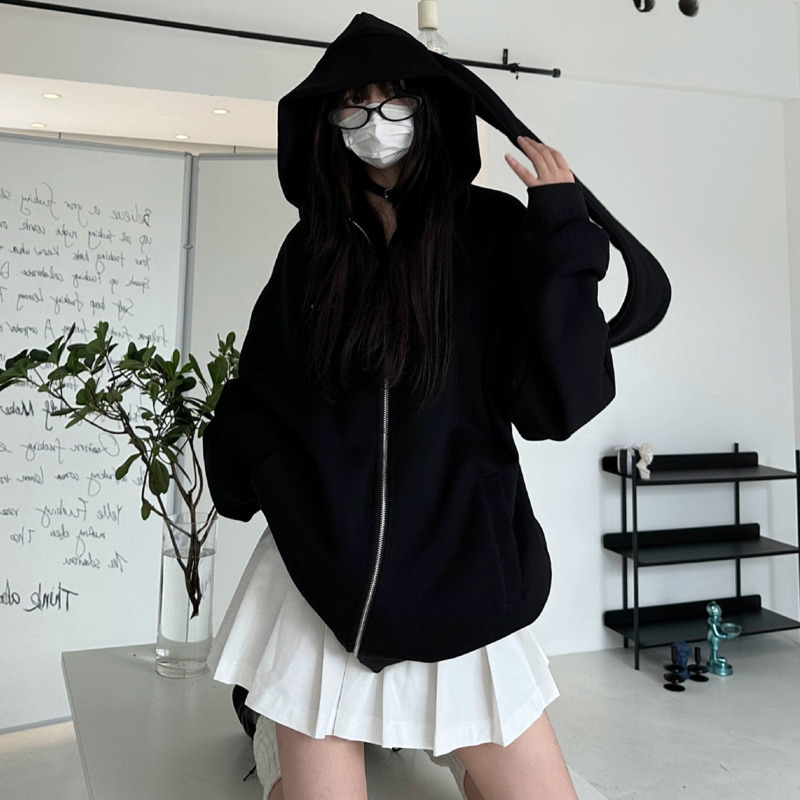 2025 Autumn Kawaii Bunny Big E - огляд і ціна Women'S Fashion Zip Up Hoodies