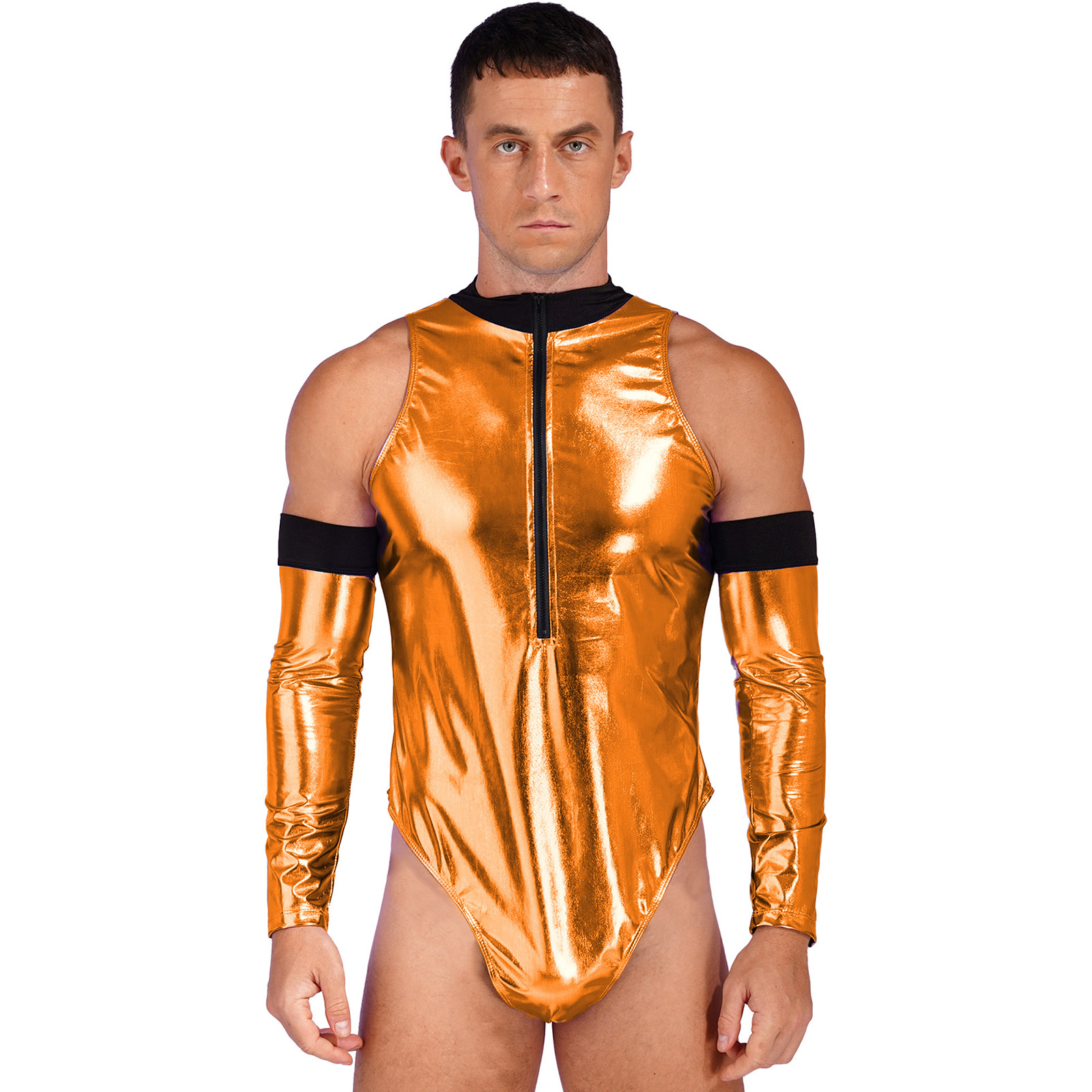 Men Patent Leather Alien Costu - огляд і ціна Sleeveless Jumpsuit