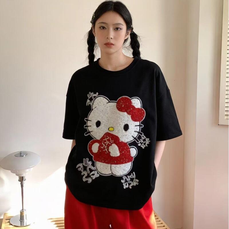 Cute Short-Sleeved Hello Kitty - огляд і ціна Women Fashion Styles