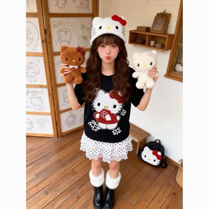 Cute Short-Sleeved Hello Kitty - огляд і ціна Women Fashion Styles