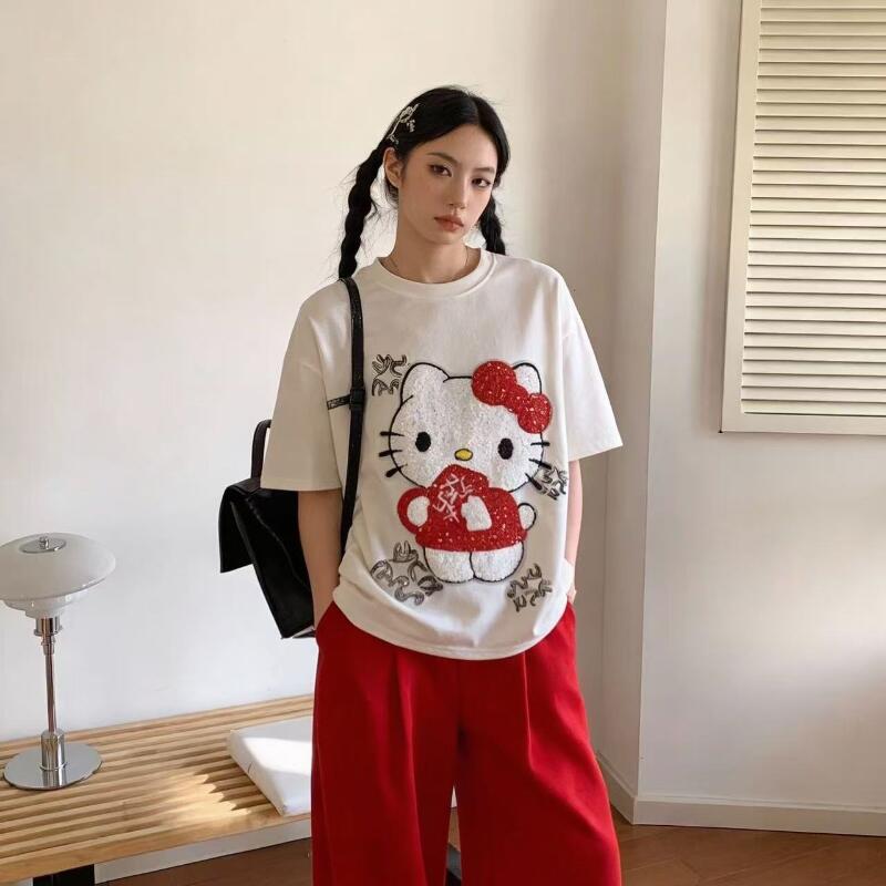 Cute Short-Sleeved Hello Kitty - огляд і ціна Women Fashion Styles