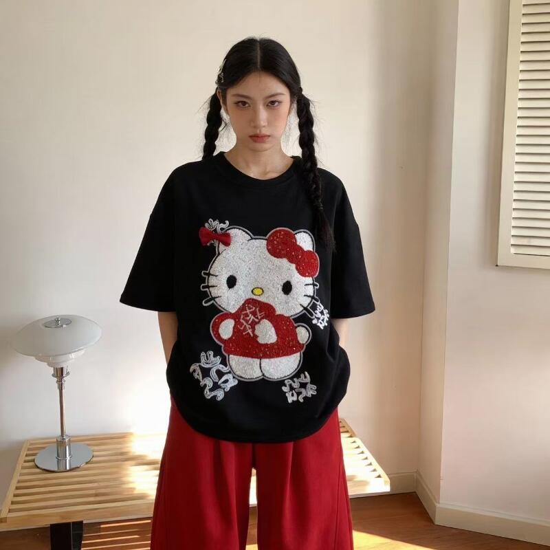 Cute Short-Sleeved Hello Kitty - огляд і ціна Women Fashion Styles