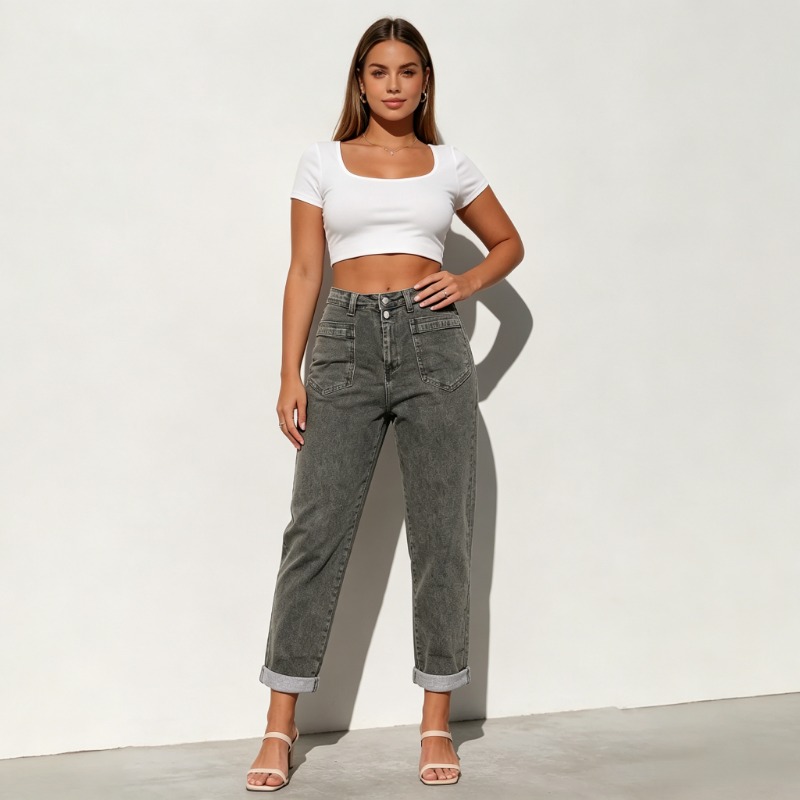 Women Plus Size American High  - огляд і ціна Women Fashion Jeans