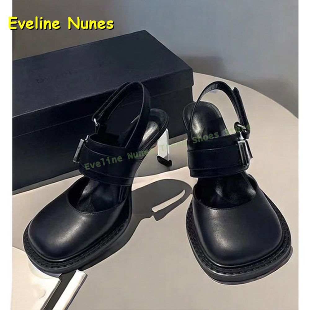 Women's Black Square Toe Buckl - огляд і ціна Women'S Fashion Sandals