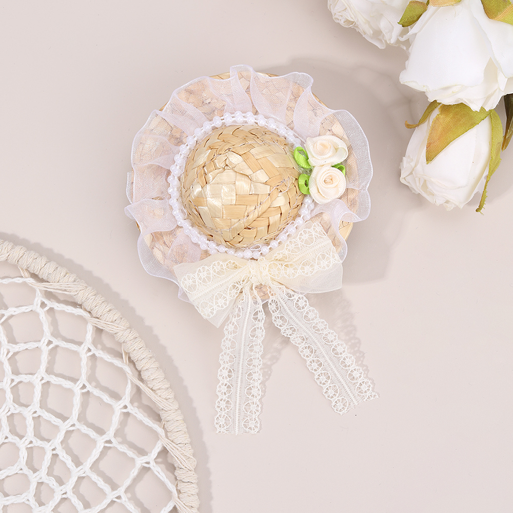New Mini Straw Hat Hair Clip S - огляд і ціна Straw Hat Summer