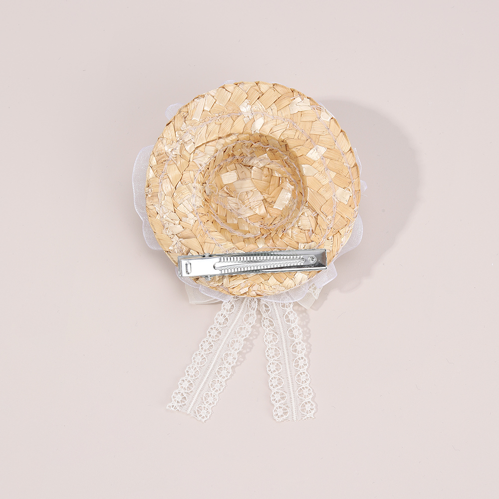 New Mini Straw Hat Hair Clip S - огляд і ціна Straw Hat Summer