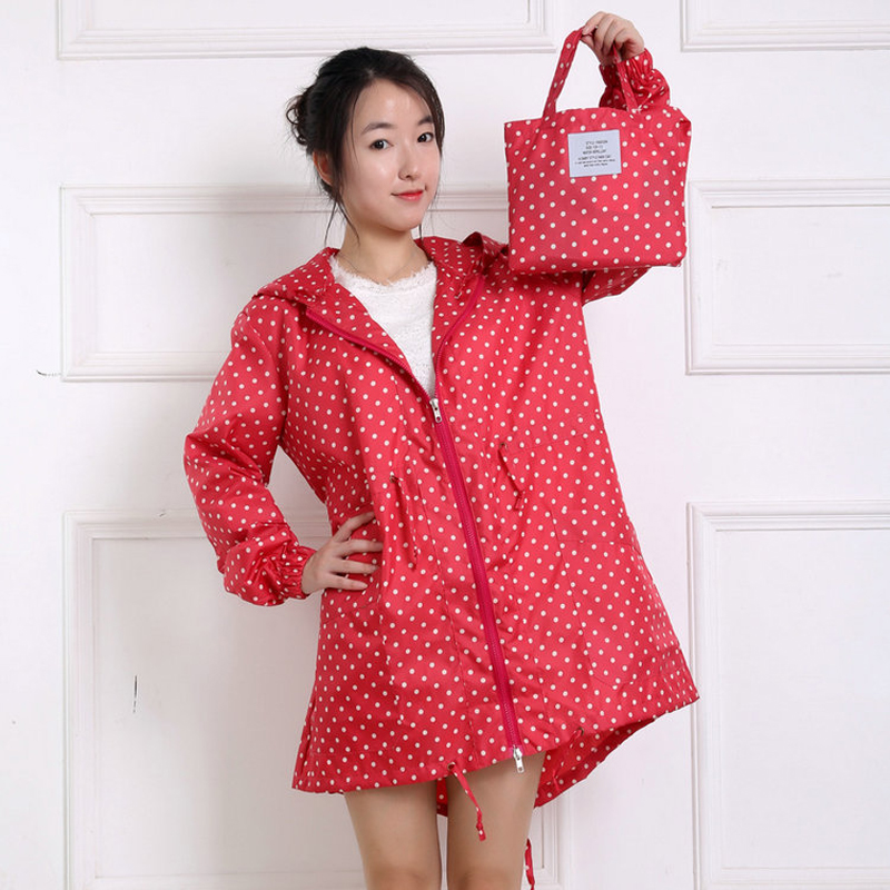 Fashion Dot Print Women Rainco - огляд і ціна Women'S Fashion Raincoat