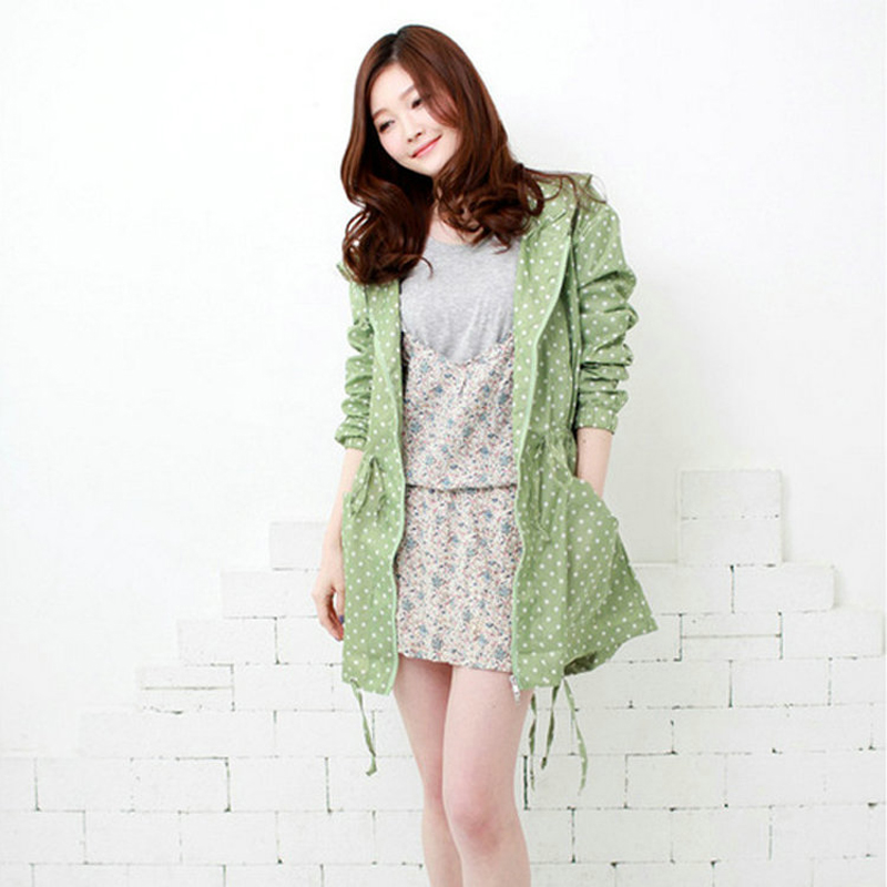 Fashion Dot Print Women Rainco - огляд і ціна Women'S Fashion Raincoat