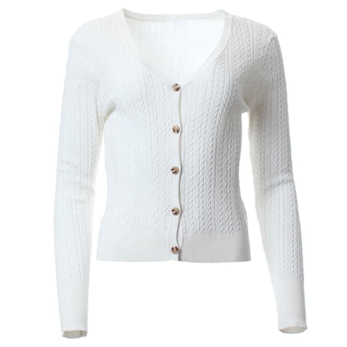 Plus Size Women's Button Down  - огляд і ціна Ribbed Knit Sweater