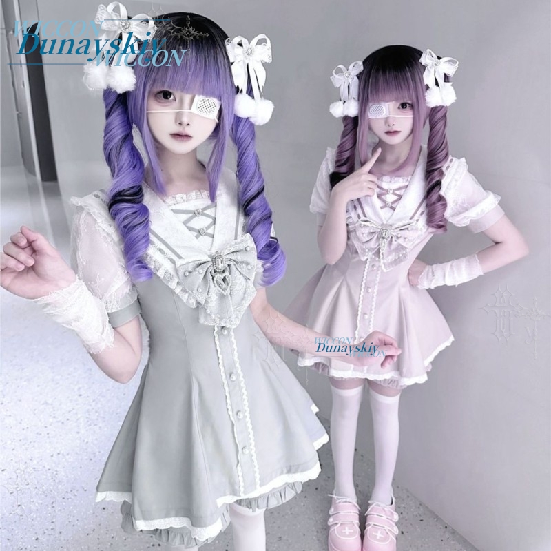 Sailor Collar Dress Set Lace B - огляд і ціна Sleeveless Jumpsuit