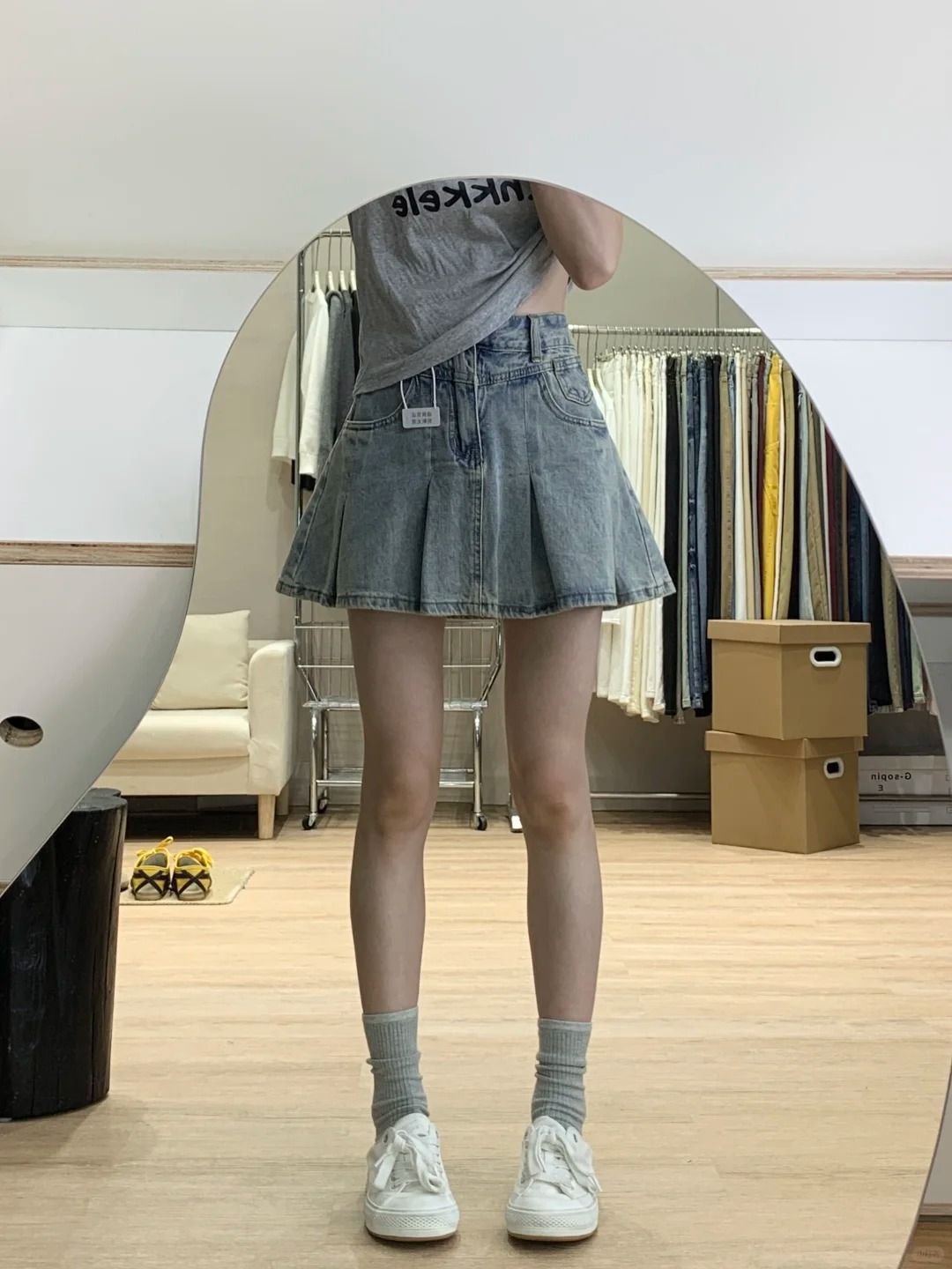 Women High Waist Denim Pleated - огляд і ціна Women Fashion Jeans
