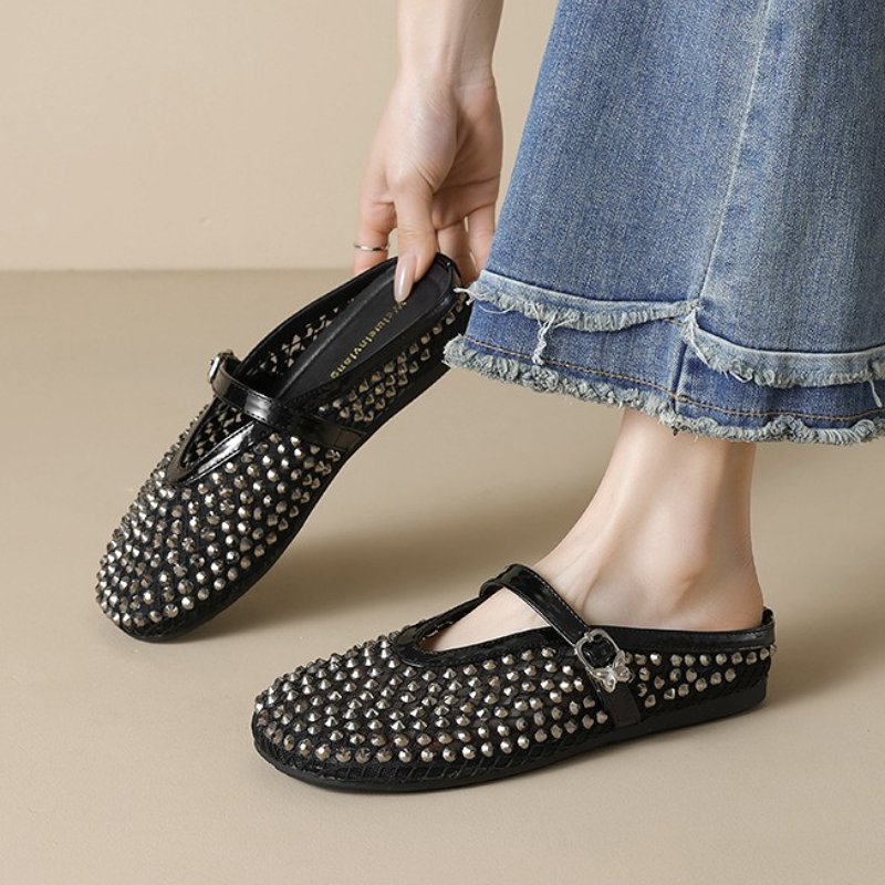 Mesh Rhinestone Brand Slippers - огляд і ціна Women'S Fashion Sandals
