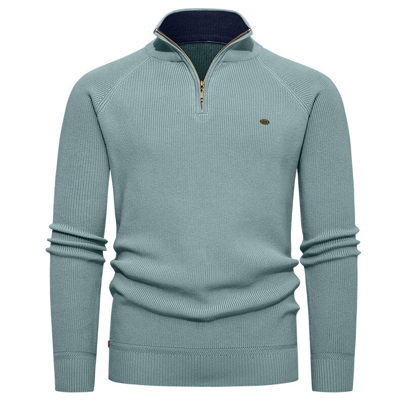 Men's Light Blue Ribbed Knit H - огляд і ціна Ribbed Knit Sweater