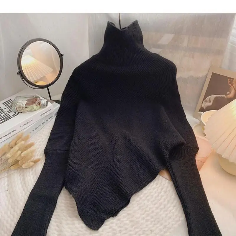 Asymmetric Knit Poncho Sweater - огляд і ціна Ribbed Knit Sweater