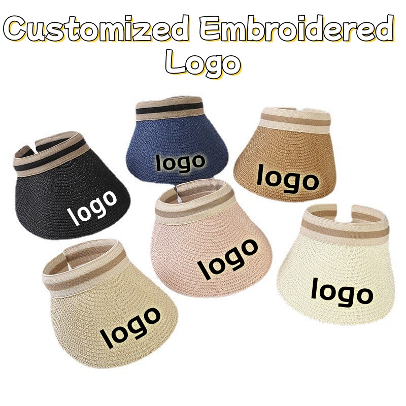 Customized Embroidered Logo Ou - огляд і ціна Straw Hat Summer