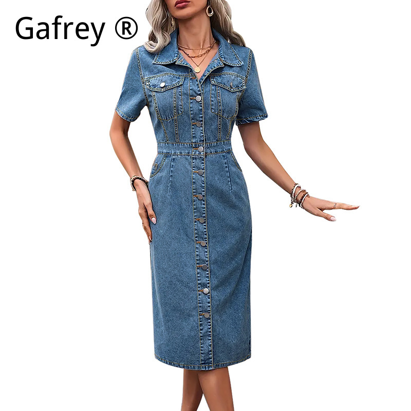 Plus Size Women Lapel Denim Dr - огляд і ціна Women Fashion Jeans