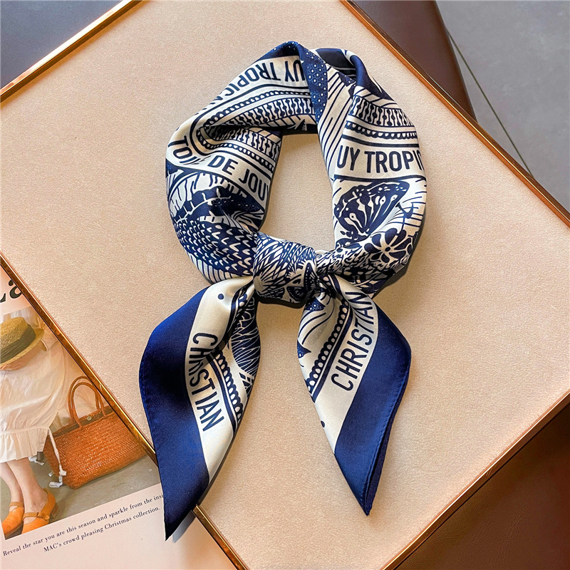 Letter Printing Silk Satin Han - огляд і ціна Women Fashion Necktie