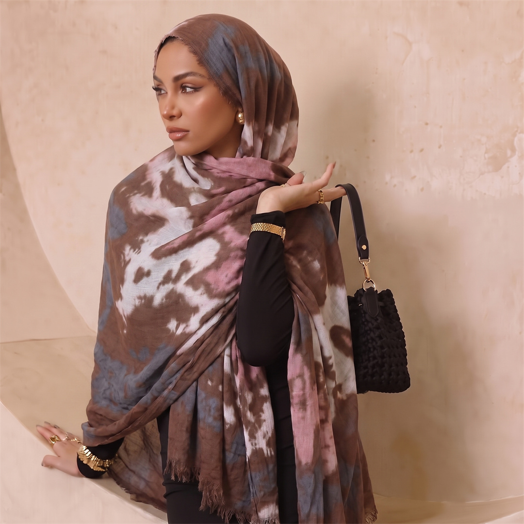Boho Tie Dye Print Rayon Hijab - огляд і ціна Women'S Fashion Headbands