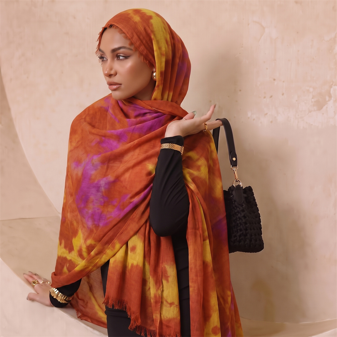 Boho Tie Dye Print Rayon Hijab - огляд і ціна Women'S Fashion Headbands