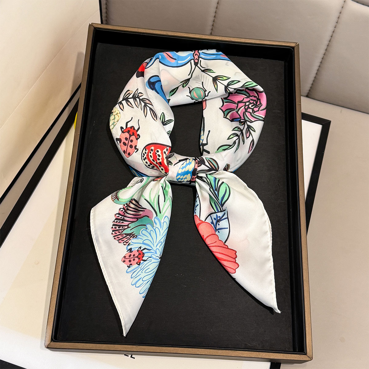 2026 New Butterfly Print Silk  - огляд і ціна Women Fashion Necktie