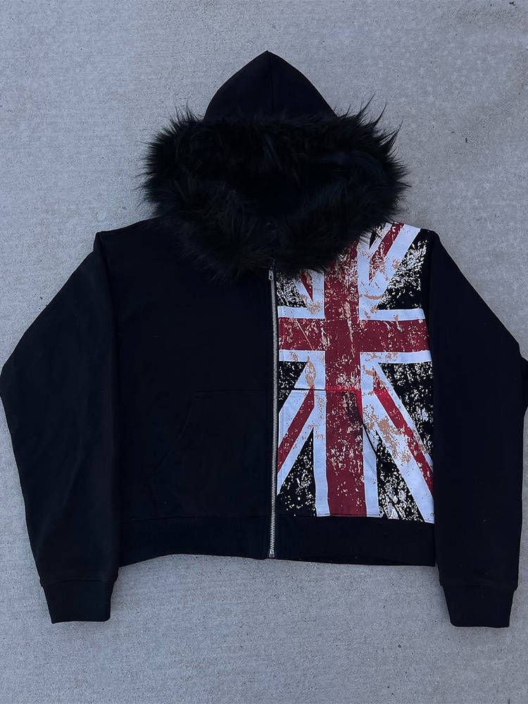 Winter Punk Style Distressed U - огляд і ціна Women'S Fashion Zip Up Hoodies