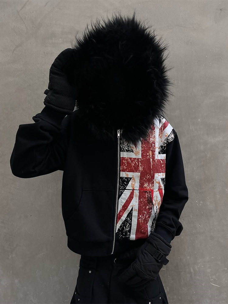 Winter Punk Style Distressed U - огляд і ціна Women'S Fashion Zip Up Hoodies